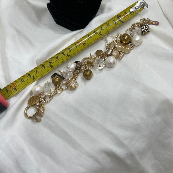 Charm Bracelet with Stylish and Designer Charms Plus Fresh Water Pearls, Amazing - Picture 9 of 11